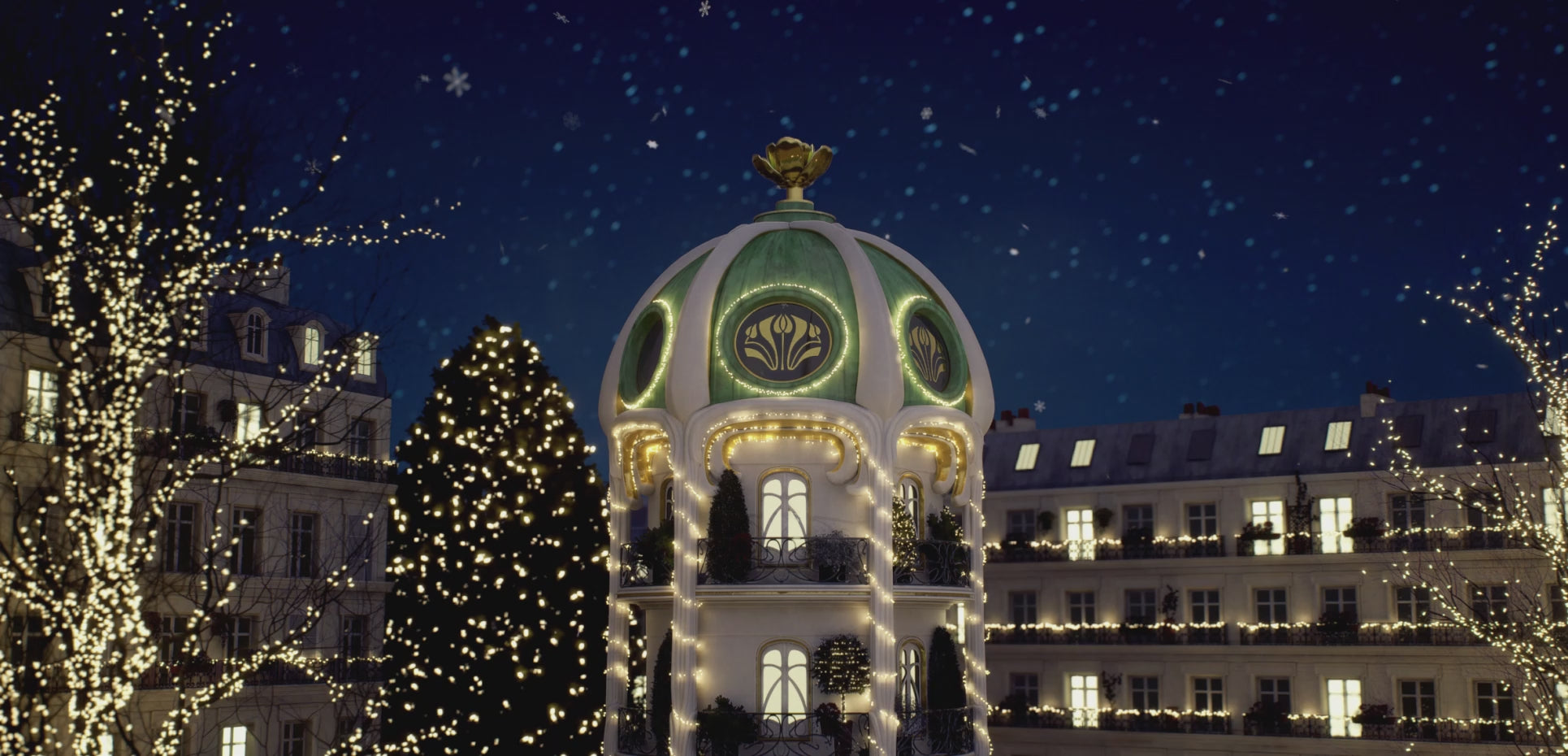 Le dôme de création, élégant et parisien évolue au cours des saisons